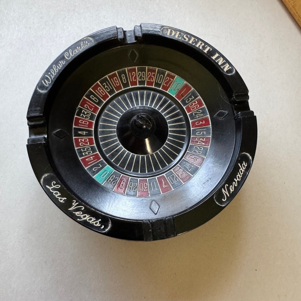 Vintage Wilbur Clark Desert Inn Las Vegas‎ Roulette Wheel Ashtray Sybab Mfg Co